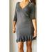 Free People Dresses | Free People Ruffle Me Up Sweater Dress, Size Xs | Color: Gray | Size: Xs
