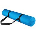 BalanceFrom GoYoga All Purpose High Density Non-Slip Exercise Yoga Mat with Carrying Strap, 1/4", Blue