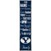 BYU Cougars 6'' x 24'' Personalized Family Banner Sign
