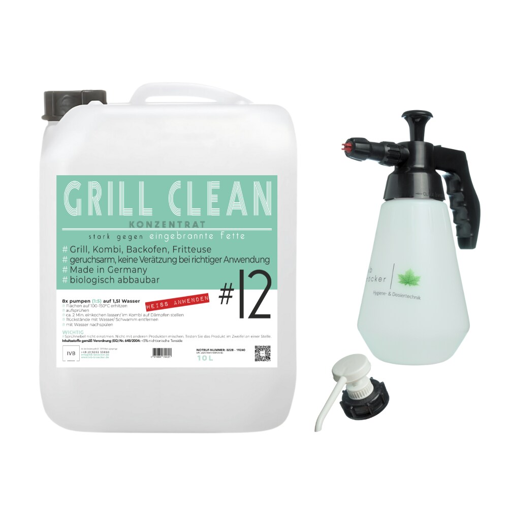 ivb broecker Grill Clean 10 l inkl. Zubehör (Krustenentferner) Konzentrat Image