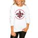 Women's White Louisiana Ragin' Cajuns End Zone Pullover Sweatshirt