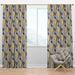 Design Art Luxury Waves V Geometric Semi-Sheer Thermal Rod Pocket Single Curtain Panel Polyester/Linen in Gray | 95 H in | Wayfair CTN24338-52-95