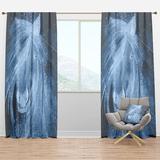 Design Art No Pattern & Not Solid Color Semi-Sheer Thermal Rod Pocket Single Curtain Panel Polyester/Linen in Black | 95 H in | Wayfair
