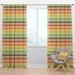 Design Art Pattern V Chevron Semi-Sheer Thermal Rod Pocket Single Curtain Panel Polyester/Linen | 90 H in | Wayfair CTN24275-52-90