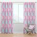 Design Art Tropical & Pineapples Floral Semi-Sheer Thermal Rod Pocket Single Curtain Panel Polyester/Linen | 63 H in | Wayfair CTN18659-52-63