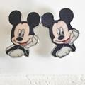 Disney Jewelry | Disney Mickey Mouse Earrings Post Stud | Color: Black/White | Size: Os