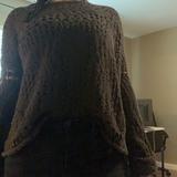 Free People Sweaters | Free People Crochet Sweater With Bell Sleeve | Color: Black | Size: S