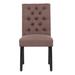 Red Barrel Studio® Tufted Linen Solid Wood Parsons Chair Wood/Upholstered/Fabric in Brown | 37.8 H x 18.9 W x 24 D in | Wayfair