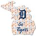 Detroit Tigers 12'' Floral State Sign