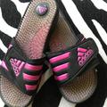 Adidas Shoes | Adjustable Velcro Massaging 4sports , Socks On/Off | Color: Black/Pink | Size: 8