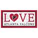 Atlanta Falcons 6'' x 12'' Team Love Sign