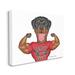 Trinx Rott Gym Dog Pun Weightlifting Pet Illustration by Danny Gordan - Graphic Art Print Wood in Brown | 16 H x 20 W x 1.5 D in | Wayfair