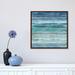 East Urban Home 'Strata in Aqua' by Matt Shields - Painting Print, Wood in Gray/Green | 18 H x 18 W x 1.5 D in | Wayfair