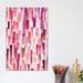 East Urban Home Colorful Brushstrokes Coral by Ninola Design - Painting Print Canvas/Metal in Orange | 48 H x 32 W x 1.5 D in | Wayfair