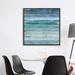 East Urban Home 'Strata in Aqua' by Matt Shields - Painting Print Canvas in Gray | 37 H x 37 W x 1.5 D in | Wayfair