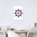 East Urban Home Boat Wheel Nordic Design - Graphic Art Print Canvas in Blue/Pink | 26 H x 18 W x 1.5 D in | Wayfair