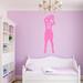 Harriet Bee Custom Basketball Girl Wall Decal Vinyl in Pink | 20 H x 6 W in | Wayfair B007641F912B46B5835FE3236B242931