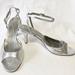 J. Crew Shoes | J.Crew Alessandra Silver Metallic Strap Heels | Color: Silver | Size: 9.5