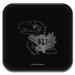 Black Kansas Jayhawks Fast Charging Glass Wireless Charge Pad