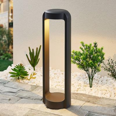LED Sockelleuchte Habsa Lucande, schwarz, Aluminium, Modern, LED Außenleuchte Image