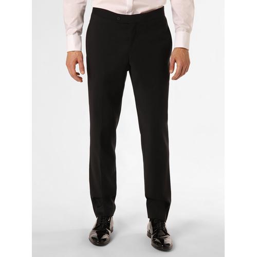 Wilvorst Smoking-Hose Herren Regular Fit Wolle schwarz, 27