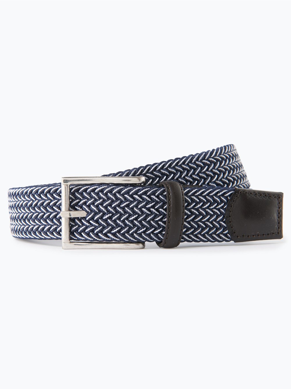 Nils Sundström Gürtel mit Leder-Anteil Herren marine, 85 Image