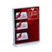 Azar Displays 8.5" W x 11" H Vertical Acrylic Block Sign Holder on Acrylic Base w/Three Gift Card Pockets Plastic | 11 H x 8.5 W x 3 D in | Wayfair