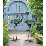 Regal Art & Gift Iridescent Crane Decor - Up Metal in Green | 30.75 H x 7 W x 13.25 D in | Wayfair 12861