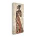 Bungalow Rose Sophisticated Female Figure w/ Patterned Dress by Jacques Leconte - Graphic Art Print Canvas/ in Brown | Wayfair