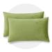 Everly Quinn Nickson Rectangular Velvet Pillow Cover Velvet in Green | 12 H x 20 W x 1 D in | Wayfair B2EF58A0B3FE4E4694260C436BA5758F