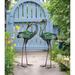 Regal Art & Gift Iridescent Crane Decor - Preening Metal in Green | 28 H x 7.5 W x 13 D in | Wayfair 12860