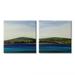 Stupell Industries Saturated Coastal Landscape Rolling Green Hills by Third & Wall - 2 Piece Painting Print Set in Brown | Wayfair