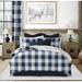 Gracie Oaks Rothana Coverlet Set Polyester/Polyfill/Cotton Percale in Blue/Navy | King Coverlet + 2 Shams | Wayfair