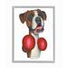 Trinx Boxing Boxer Dog Simple Family Pet Illustration by Danny Gordan - Graphic Art Print Canvas in White | 48 H x 36 W x 1.5 D in | Wayfair