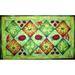 August Grove® Daneuil Lady Bugs on Parade 30 in. x 18 in. Non-Slip Indoor Door Mat Synthetics in Green | 18 W x 30 D in | Wayfair