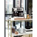 DeLonghi Coffee & Espresso Combo Brewer Plastic in Black/Brown | 12.8 H x 14.5 W x 11 D in | Wayfair COM530M