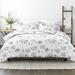 Andover Mills™ Alanis Down Alternative Magnolia Grey Patterned Comforter Set Polyester/Polyfill/Microfiber in Gray | Wayfair