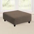 Sure Fit Stretch Pique Box Cushion Ottoman Slipcover Polyester in Brown | 19 H x 36 W x 19 D in | Wayfair 047293493768