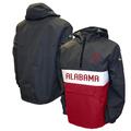 Men's Franchise Club Gray Alabama Crimson Tide Alpha Anorak Half-Zip Pullover Jacket