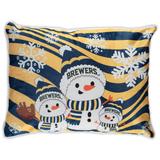 Milwaukee Brewers 20'' x 26'' Holiday Snowman Bed Pillow
