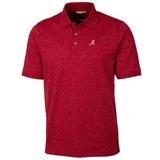 Men's Cutter & Buck Crimson Alabama Tide Big Tall Advantage Space Dye Polo