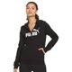 PUMA Women's Fleece Jacket with Hood and Zip Essentials Woman Hoodie, Black, L