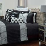 "Houndstooth 68"" x 86"" Comforter ( Twin ) - Rizzy Home CFSBT1282BKWH6886"