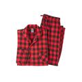 Men's Big & Tall Hanes® Flannel Pajamas by Hanes in Red Black (Size 2XLT)