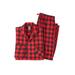 Men's Big & Tall Hanes® Flannel Pajamas by Hanes in Red Black (Size 2XLT)