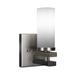 Breakwater Bay Belmont 1-Light Wall Sconce Glass/Metal in Gray/White | 8.25 H x 2.25 W x 5.25 D in | Wayfair 861ABEA0E1FA48CA94ED80DB0D32CBC1