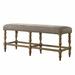 Ophelia & Co. Lawley Solid Wood Bench Wood/Microfiber/Microsuede in Brown/Gray | 25.8 H x 60 W x 18.11 D in | Wayfair