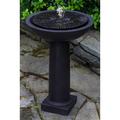 Campania International Equinox Concrete Birdbath Fountain Concrete in Green | 30.25 H x 20.5 W x 20.5 D in | Wayfair FT-247-VE