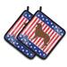 Trinx Patriotic USA Portuguese Sheepdog Dog Potholder Polyester in Blue/Brown/Red | 7.5 W in | Wayfair CDB89AD01CF14FCC9FC1764EB8305764