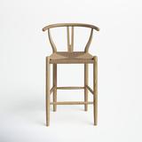 Birch Lane™ Albarado Counter & Bar Stool Wood/Upholstered in Brown | 17.3 W x 20 D in | Wayfair 641BB7E5627944EA92E5EF7B5092DD82